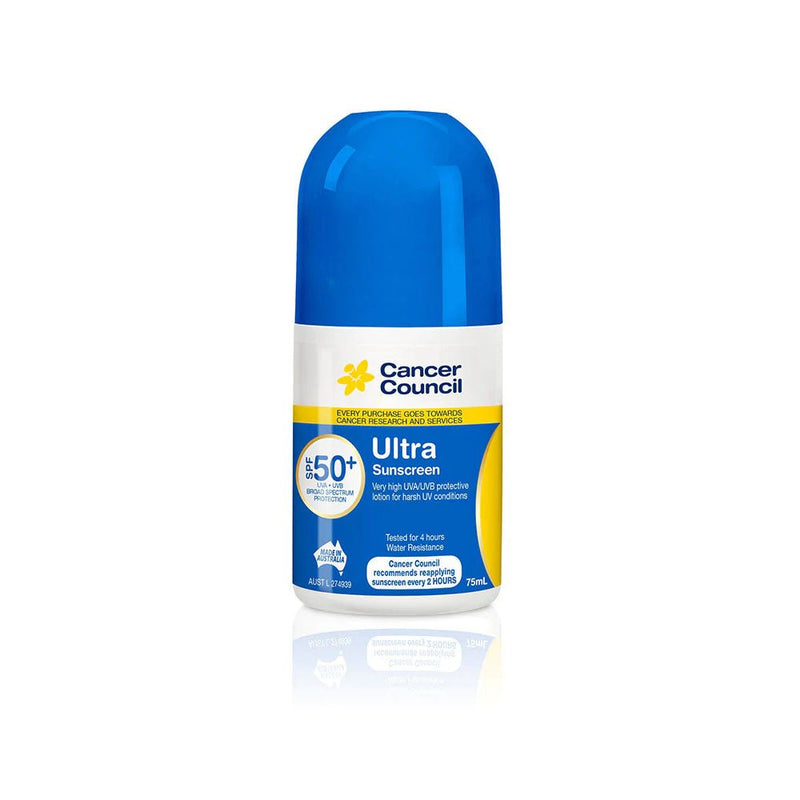 Cancer Council Ultra Sunscreen Roll-On SPF50+ 75mL - Vital Pharmacy Supplies