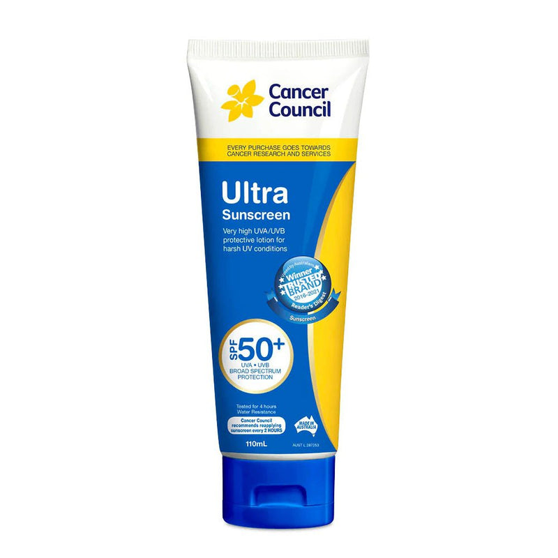 Cancer Council Ultra Sunscreen SPF50+ 110mL - Vital Pharmacy Supplies