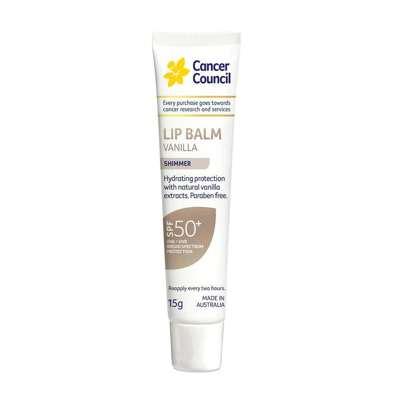 Cancer Council Vanilla Lip Balm SPF50+ 15g - Vital Pharmacy Supplies
