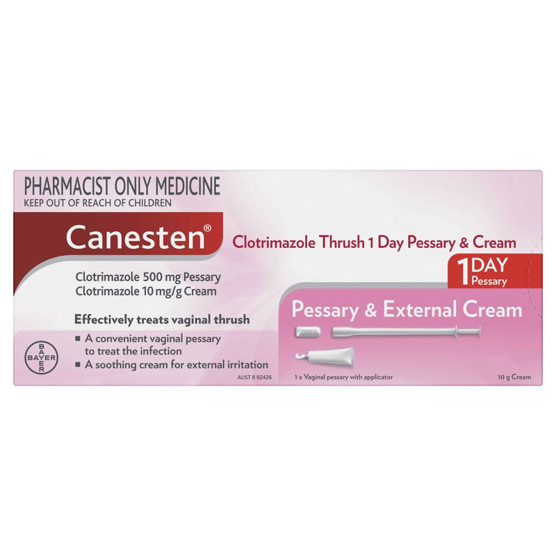 Canesten 1 Day Thrush Treatment Pessary & External Cream (S3) - Vital Pharmacy Supplies