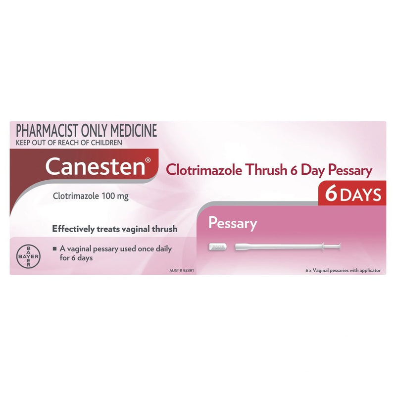 Canesten 6 Day Pessary Thrush Treatment (S3) - Vital Pharmacy Supplies