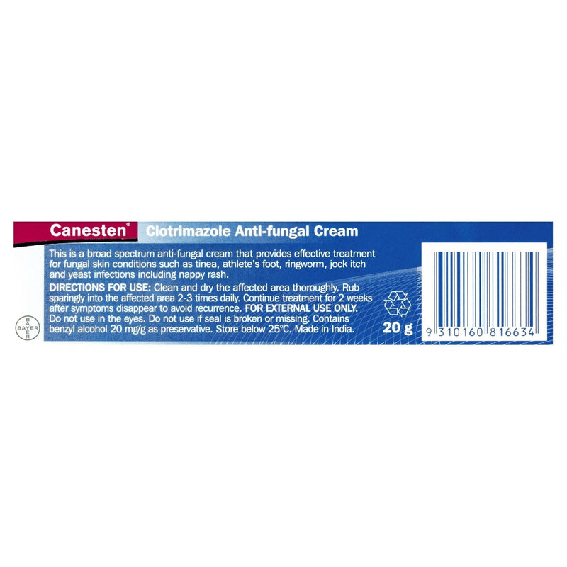 Canesten Anti-fungal Cream 20g - Vital Pharmacy Supplies