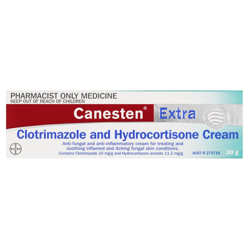 Canesten Extra Anti-fungal and Anti-Inflammatory Cream 30g (S3) - Vital Pharmacy Supplies