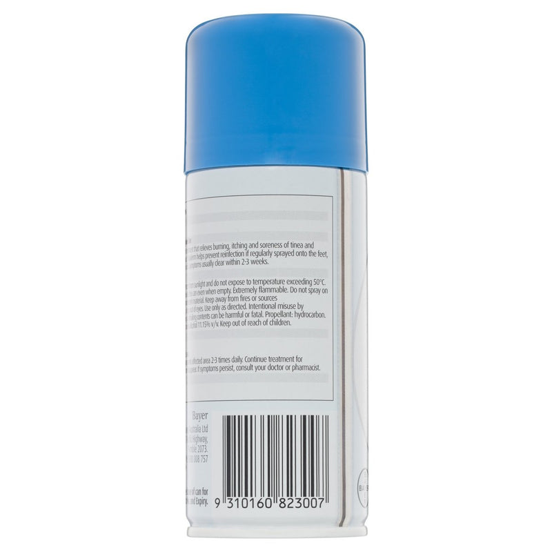 Canesten Tinaderm Powder Spray Tinea and Ringworm Treatment 100g - Vital Pharmacy Supplies