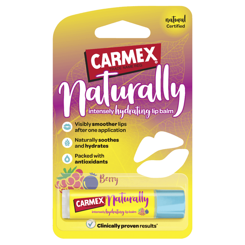 Carmex Naturally Intensely Hydrating Lip Balm Berry 4.25g - Vital Pharmacy Supplies
