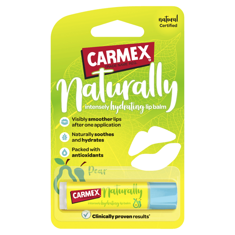 Carmex Naturally Intensely Hydrating Lip Balm Pear 4.25g - Vital Pharmacy Supplies