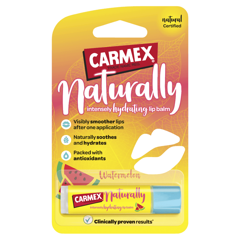 Carmex Naturally Intensely Hydrating Lip Balm Watermelon 4.25g - Vital Pharmacy Supplies