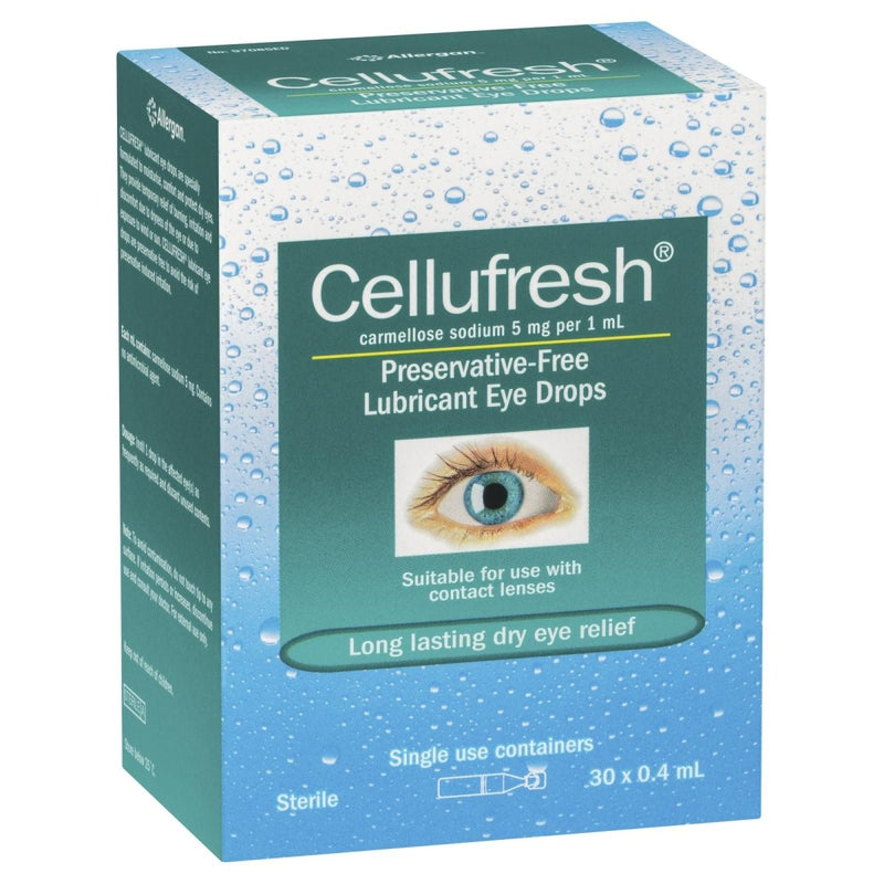 Cellufresh Preservative-Free Lubricant Eye Drops 30 x 0.4mL - Vital Pharmacy Supplies