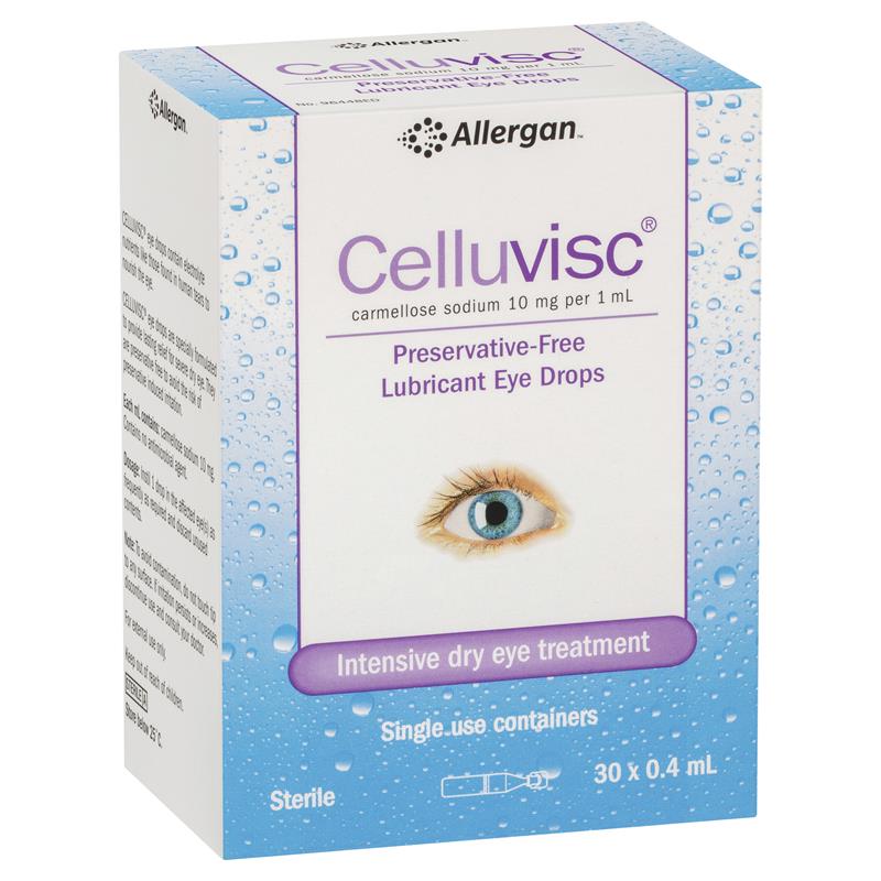 Celluvisc Preservative-Free Lubricant Eye Drops 30 x 0.4mL - Vital Pharmacy Supplies