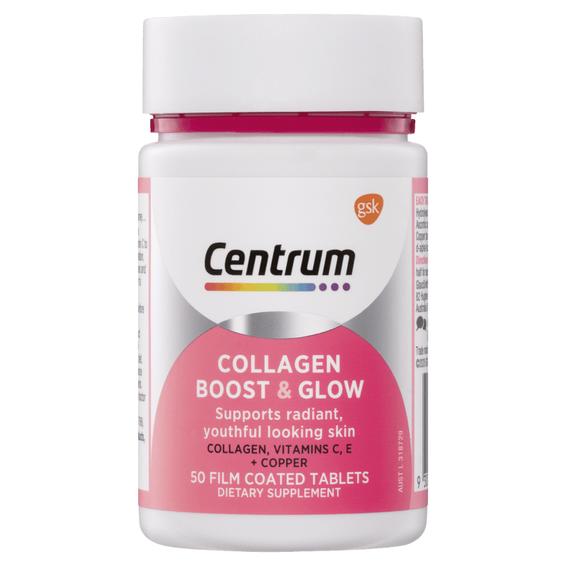 Centrum Collagen Boost & Glow 50 Tablets - Vital Pharmacy Supplies