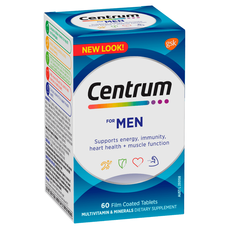Centrum For Men 60 Tablets - Vital Pharmacy Supplies