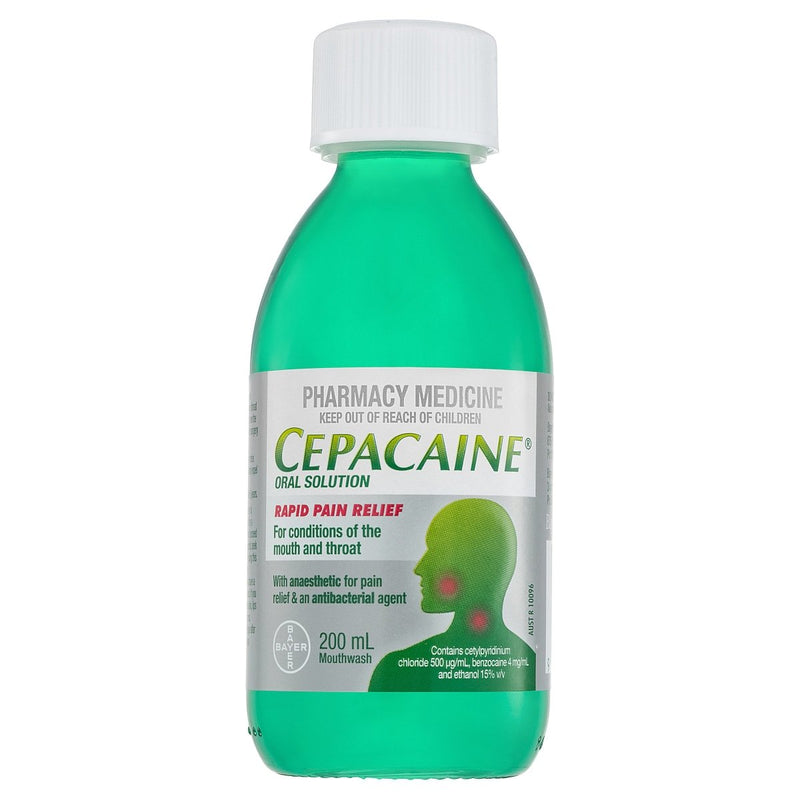 Cepacaine Mouthwash Liquid 200mL - Vital Pharmacy Supplies