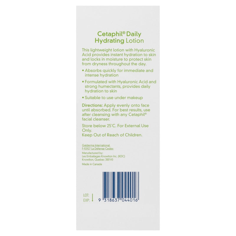 Cetaphil Daily Hydrating Lotion With Hyaluronic Acid 88mL - Vital Pharmacy Supplies