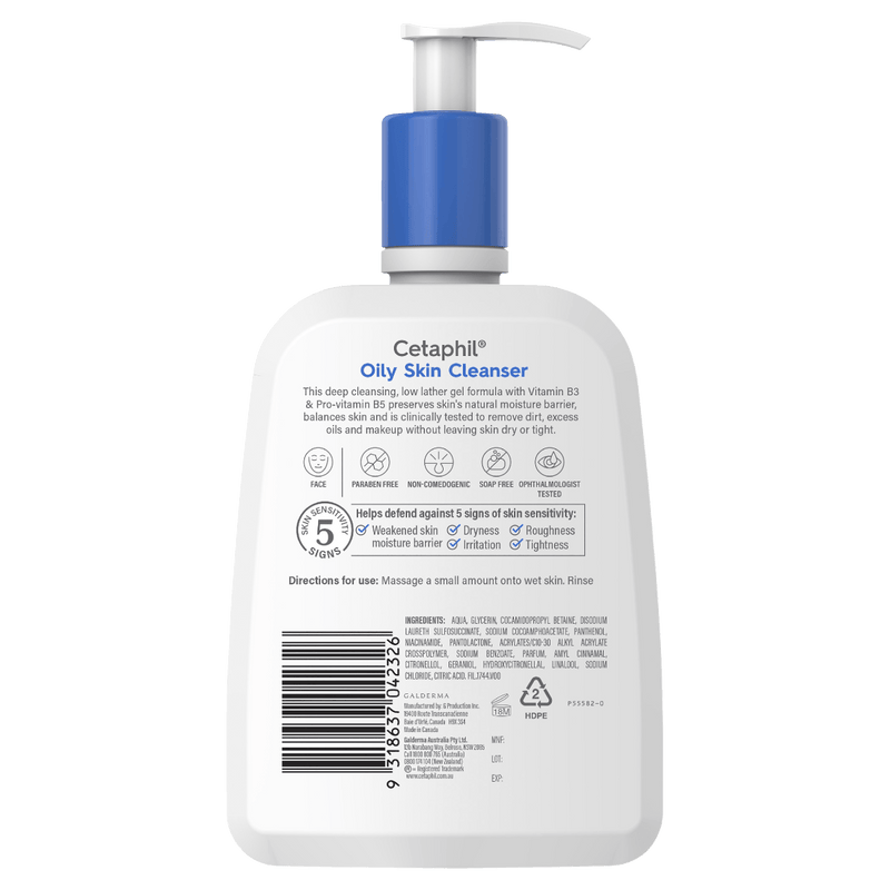 Cetaphil Oily Skin Cleanser 500mL - Vital Pharmacy Supplies