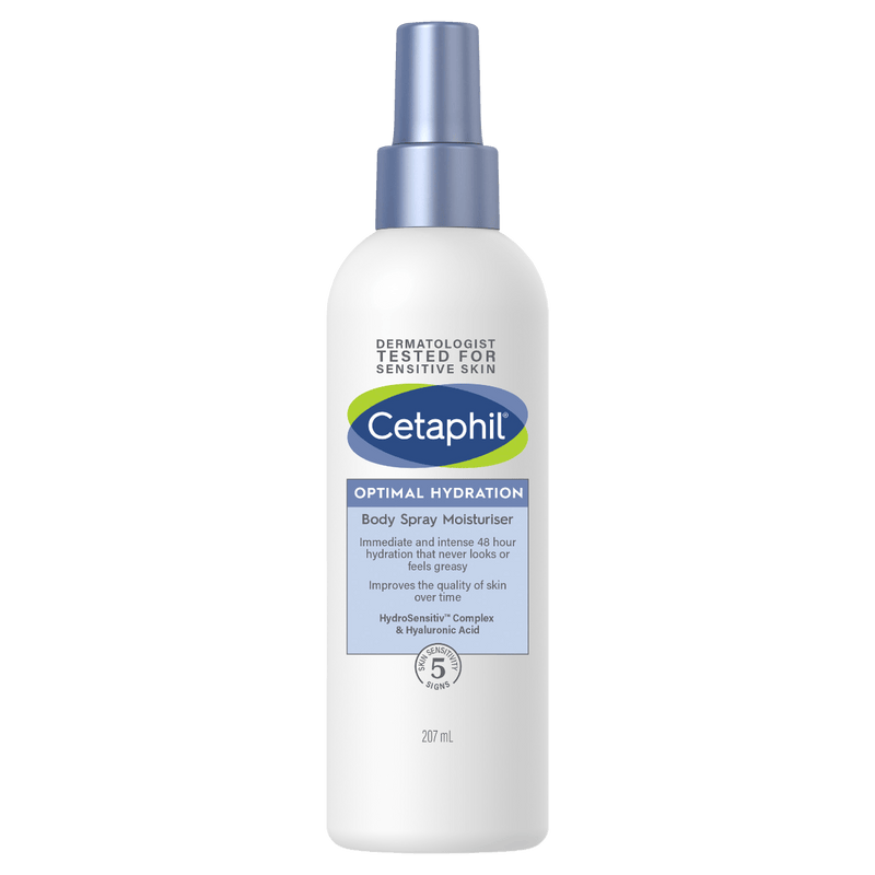 Cetaphil Optimal Hydration Body Spray Moisturiser 207mL - Vital Pharmacy Supplies