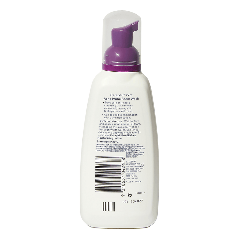 Cetaphil Pro Acne Prone Oil Control Foam Face Wash 236mL - Vital Pharmacy Supplies