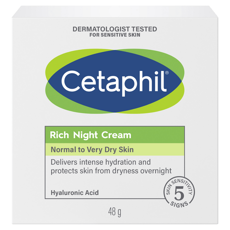 Cetaphil Rich Hydrating Night Cream with Hyaluronic Acid 48g - Vital Pharmacy Supplies