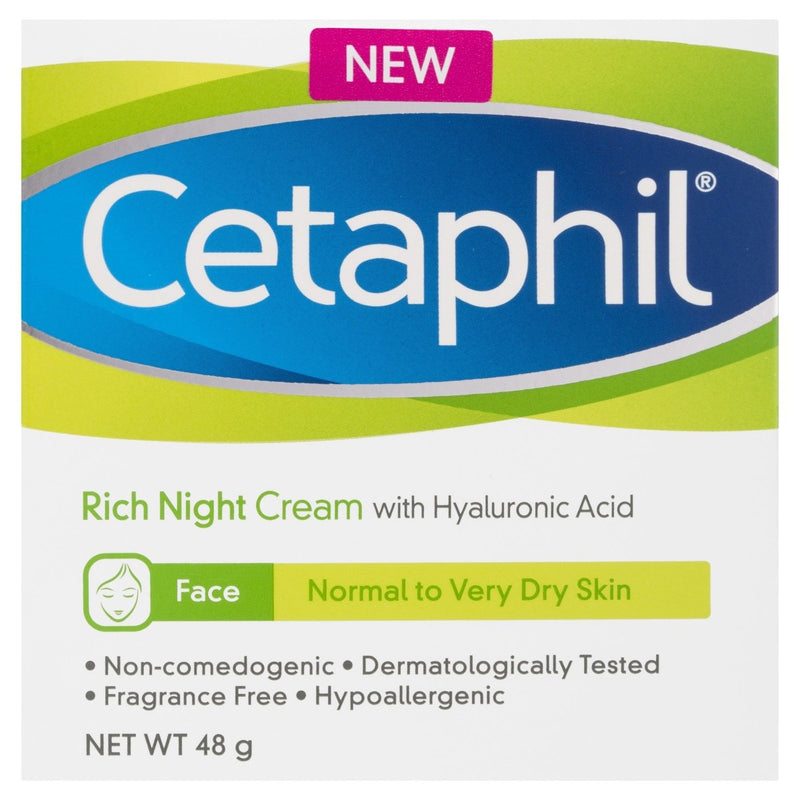 Cetaphil Rich Night Cream With Hyaluronic Acid 48g - Vital Pharmacy Supplies