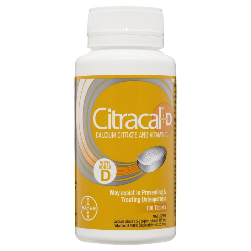 Citracal +D Calcium Citrate and Vitamin D 100 Tablets - Vital Pharmacy Supplies