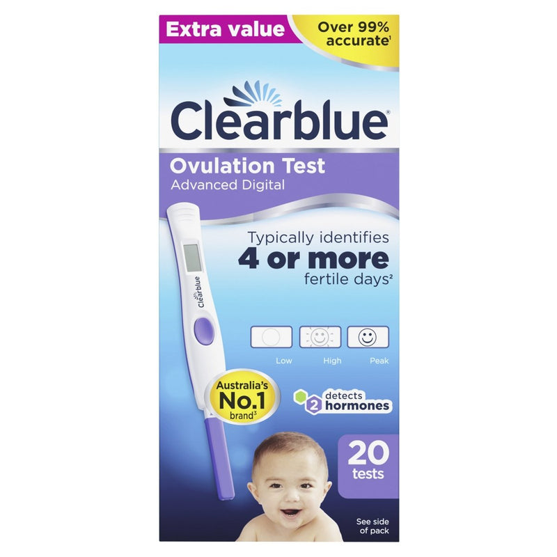 Clearblue Advanced Digital Ovulation Test Kit (OPK) 20 Tests - Vital Pharmacy Supplies