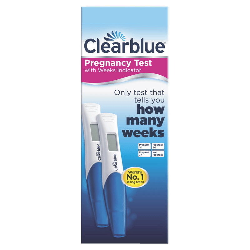 Clearblue Digital Pregnancy Test with Weeks Indicator 2 Pack - Vital Pharmacy Supplies
