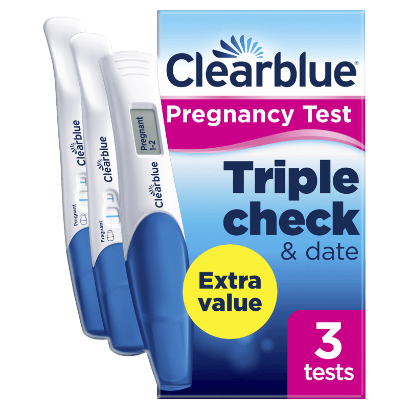 Clearblue Triple Check & Date Pregnancy Test Combo 3 Pack - Vital Pharmacy Supplies