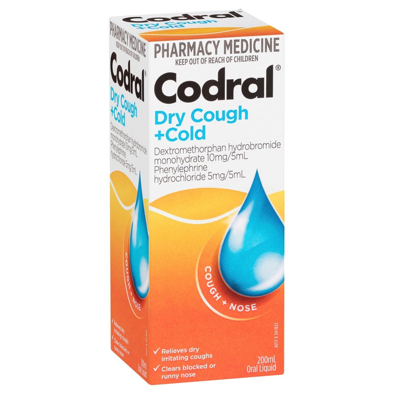 Codral Dry Cough & Cold Berry 200mL - Vital Pharmacy Supplies