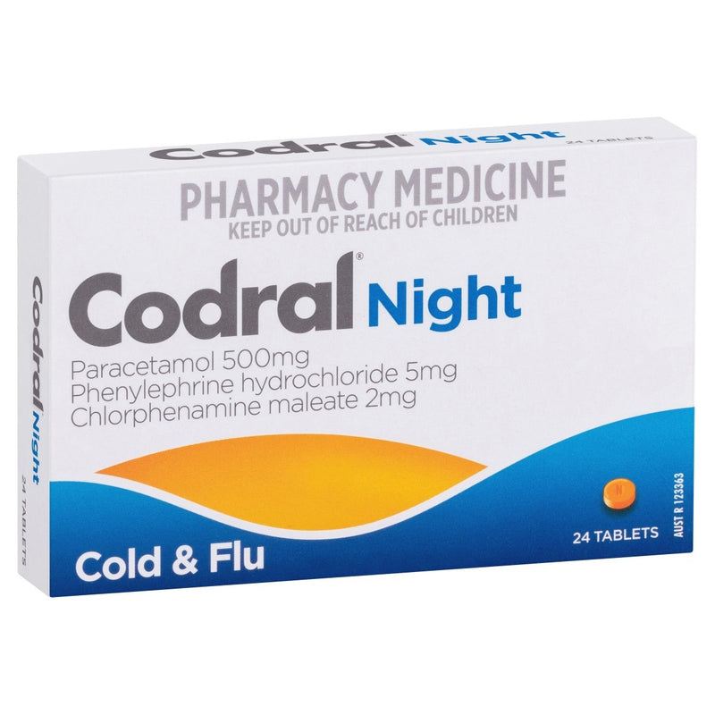 Codral Night Cold & Flu 24 Tablets - Vital Pharmacy Supplies