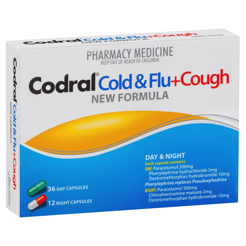 Codral PE Cold & Flu + Cough Day & Night 48 Capsules - Vital Pharmacy Supplies