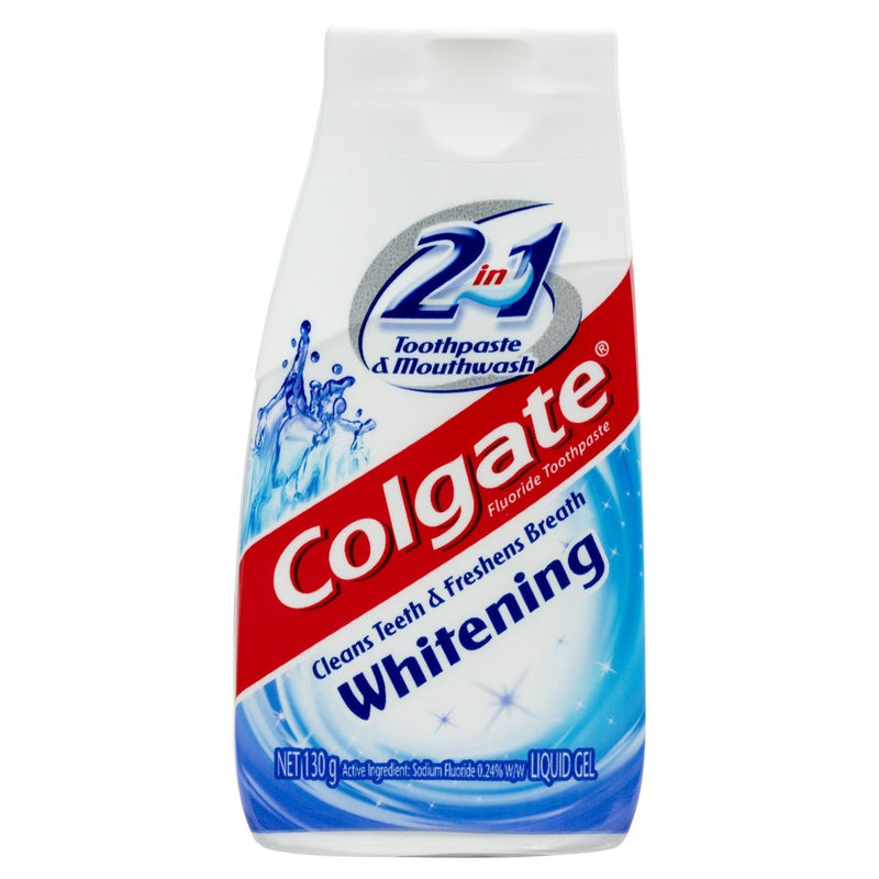Colgate 2 in 1 Toothpaste & Mouthwash Whitening 130g - Vital Pharmacy Supplies