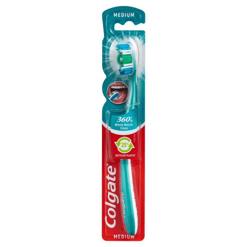 Colgate 360° Whole Mouth Clean Medium Toothbrush 1 Pack - Vital Pharmacy Supplies