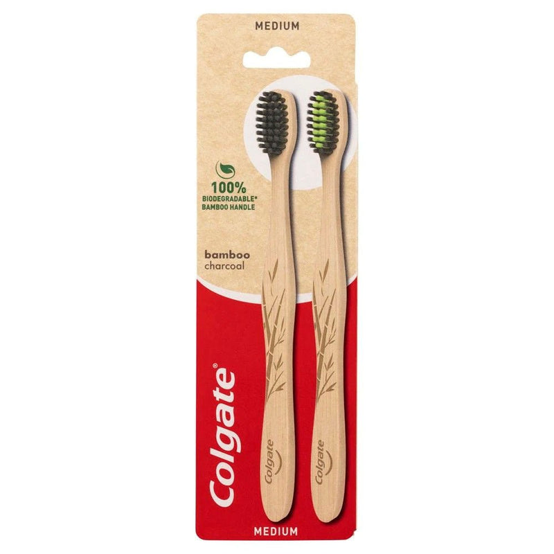 Colgate Bamboo Charcoal Medium Toothbrush 2 Pack - Vital Pharmacy Supplies