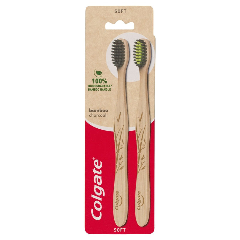 Colgate Bamboo Charcoal Soft Toothbrush 2 Pack - Vital Pharmacy Supplies