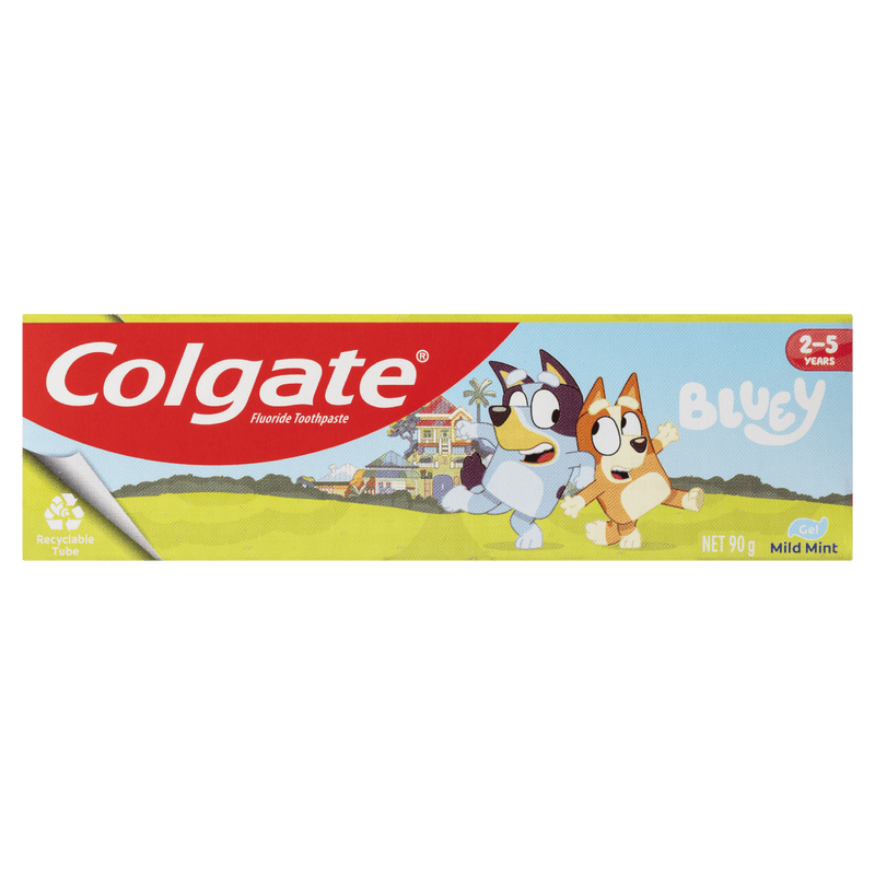 Colgate Kids 2-5 Years Bluey Mild Mint Gel Toothpaste 90g - Vital Pharmacy Supplies