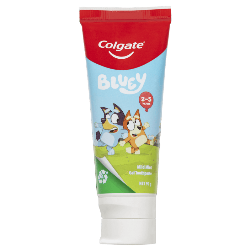 Colgate Kids 2-5 Years Bluey Mild Mint Gel Toothpaste 90g - Vital Pharmacy Supplies