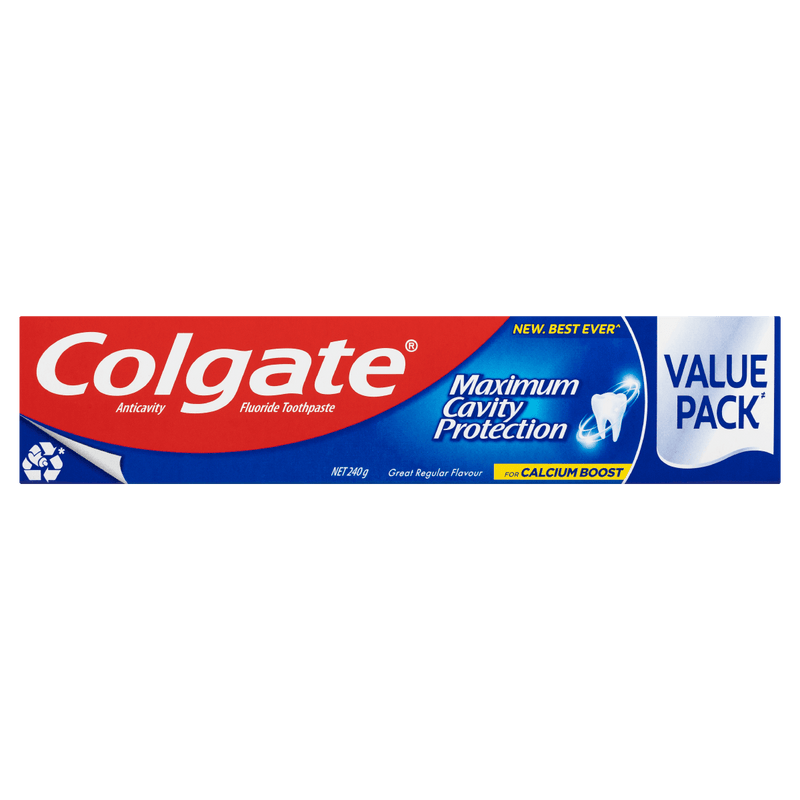 Colgate Maximum Cavity Protection Great Regular Flavour Toothpaste 240g - Vital Pharmacy Supplies