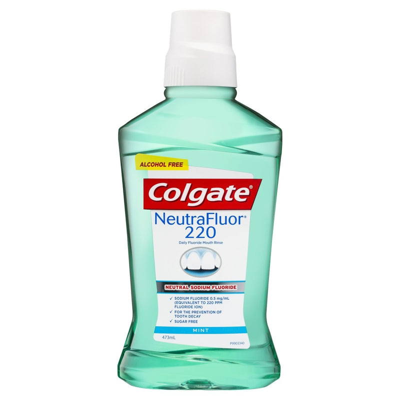 Colgate NeutraFluor 220 Daily Fluoride Alcohol Free Mouthwash Mint 473mL - Vital Pharmacy Supplies