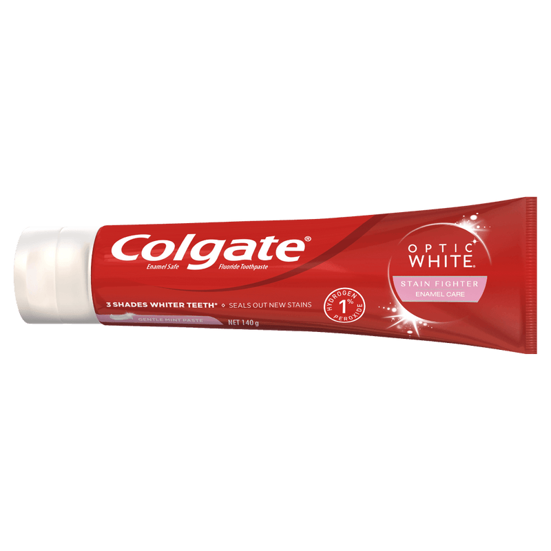 Colgate Optic White Stain Fighter Enamel Care Toothpaste 140g - Vital Pharmacy Supplies