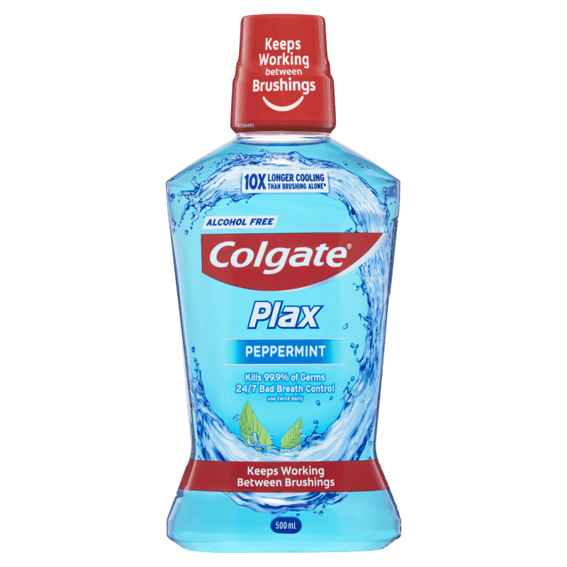 Colgate Plax Peppermint Antibacterial Mouthwash 500mL - Vital Pharmacy Supplies