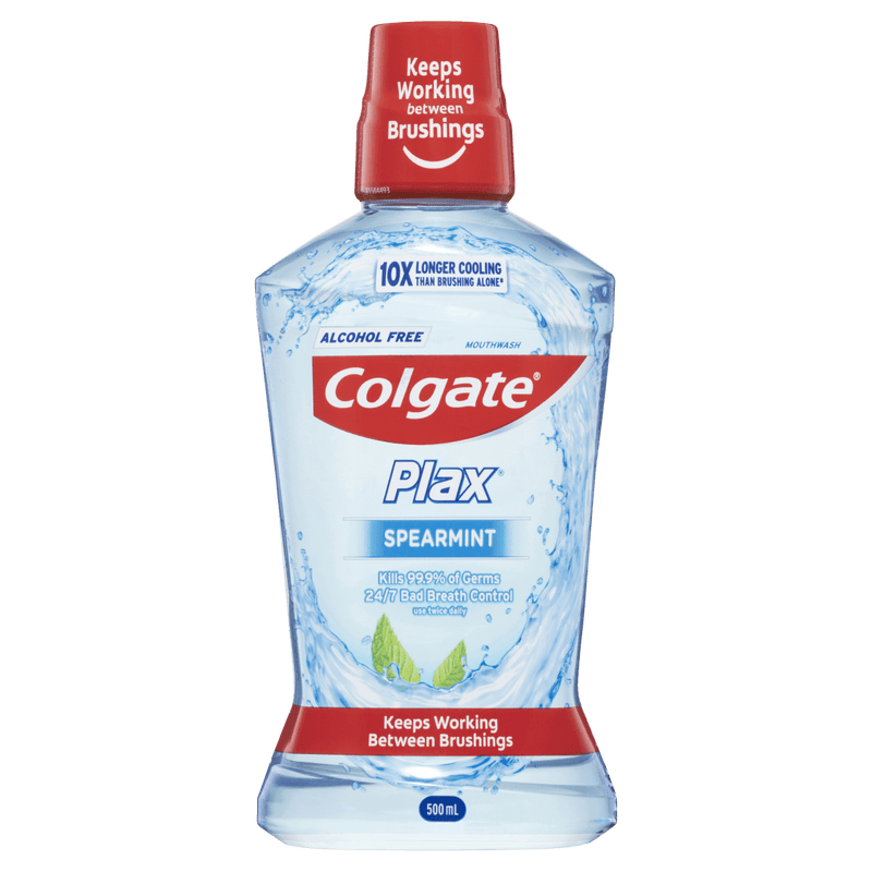 Colgate Plax Spearmint Antibacterial Mouthwash 500mL - Vital Pharmacy Supplies