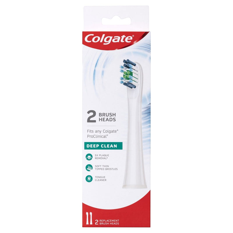 Colgate ProClinical Deep Clean Electric Toothbrush Head Refills 2 Pack - Vital Pharmacy Supplies