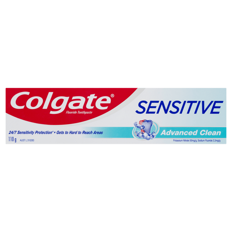 Colgate Sensitive Advanced Clean Toothpaste 110g - Vital Pharmacy Supplies