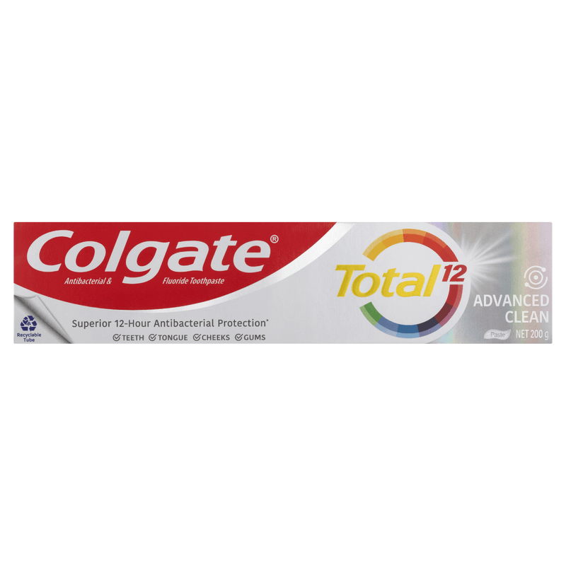 Colgate Total Advanced Clean Antibacterial Toothpaste 200g - Vital Pharmacy Supplies