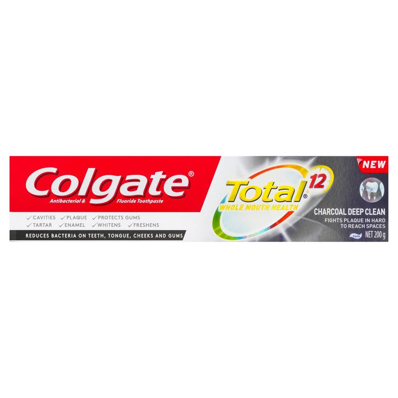 Colgate Total Charcoal Deep Clean Antibacterial Toothpaste 200g - Vital Pharmacy Supplies