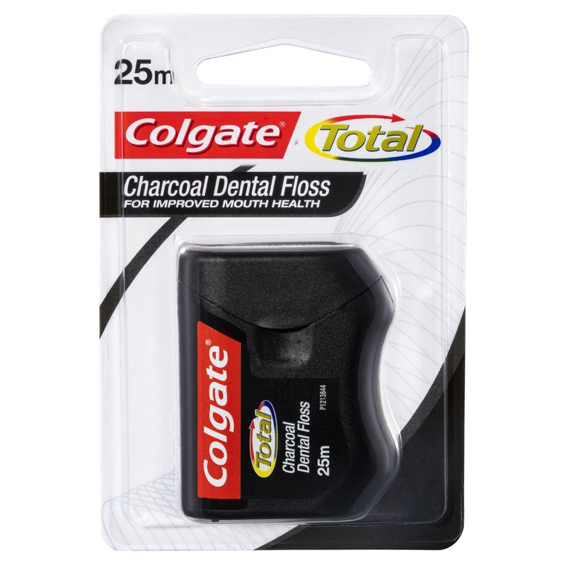 Colgate Total Charcoal Oral Care Dental Floss 25m - Vital Pharmacy Supplies