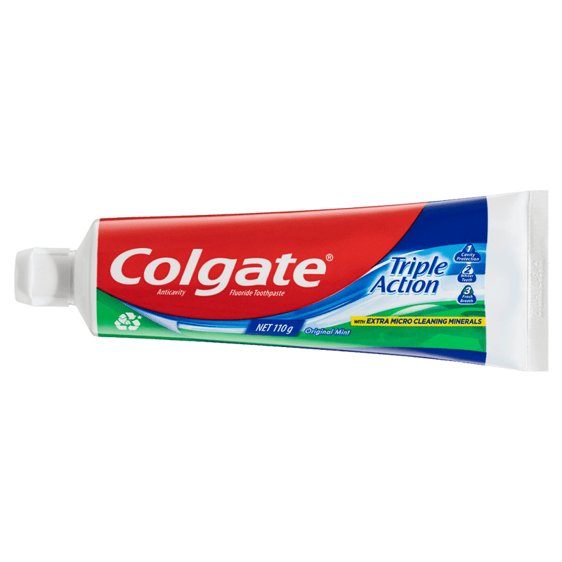 Colgate Triple Action Original Mint Toothpaste 110g - Vital Pharmacy Supplies