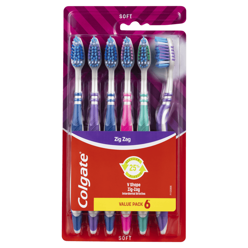 Colgate Zig Zag Soft Toothbrush Value 6 Pack - Vital Pharmacy Supplies