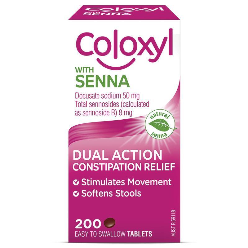 Coloxyl With Senna 200 Tablets - Vital Pharmacy Supplies