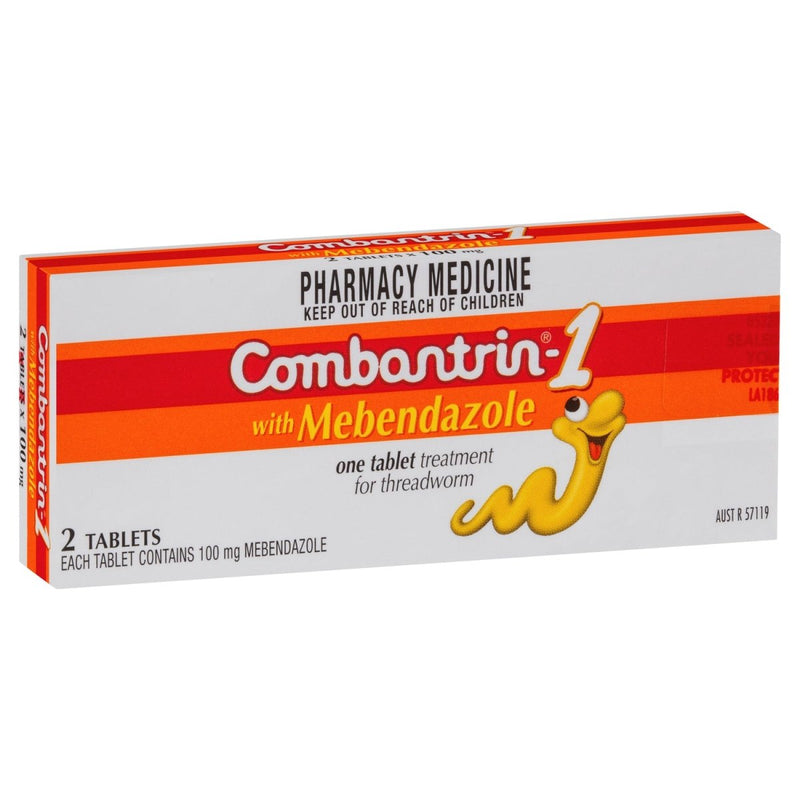 Combantrin-1 Worm Treatment 2 Tablets - Vital Pharmacy Supplies