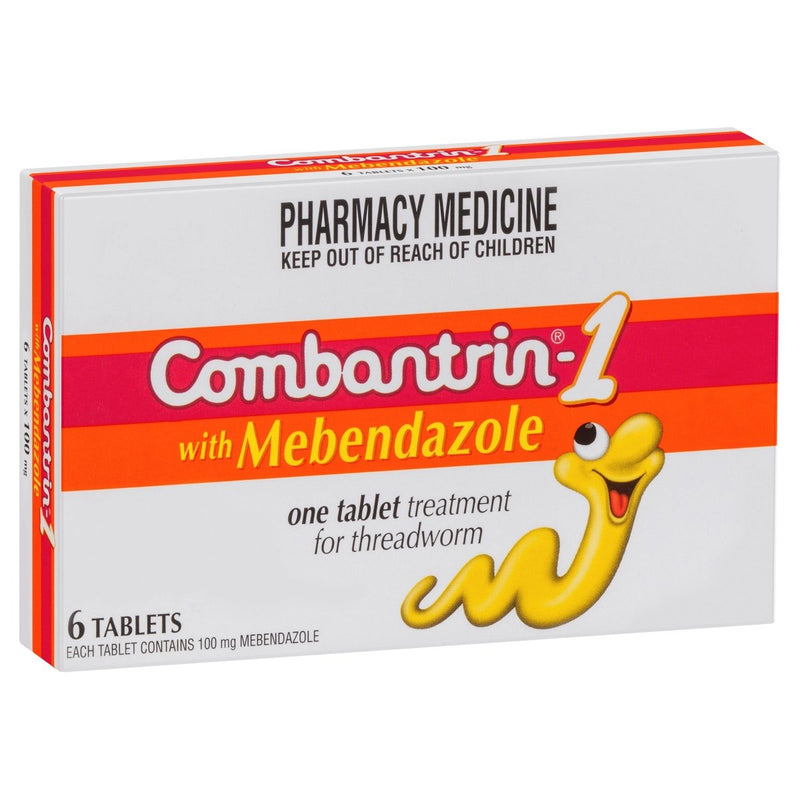 Combantrin-1 Worm Treatment 6 Tablets - Vital Pharmacy Supplies